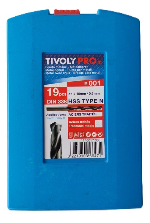 Set Di 3 Maschi HSS TIVOLY DIN T Line – Filettatura Manuale M3 X 50, Acciaio HSS Di Qualità Per Lavorazioni Meccaniche Di Precisione, Fustella Per Filettatura