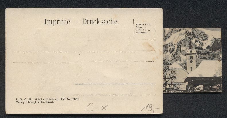 Cartoline postali: Leporello-AK Grindelwald, Bahnhof, Grand Hotel Eiger mit Eis – Usato da Berlin venduto da bartko-reher 1