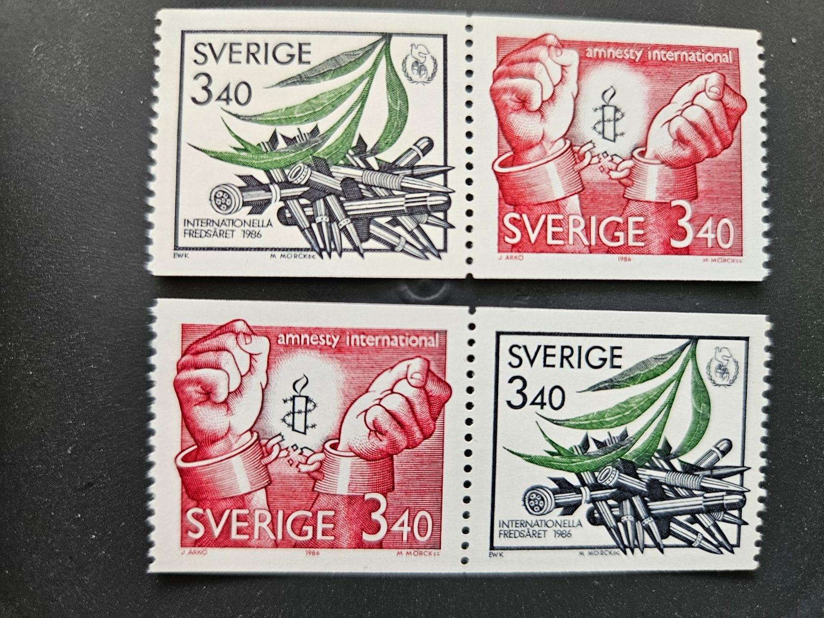 Alle Briefmarken: 2x Schweden ** nur 1.--  ! – Neu (gemäss Beschreibung) aus Buttikon SZ von Marcelr