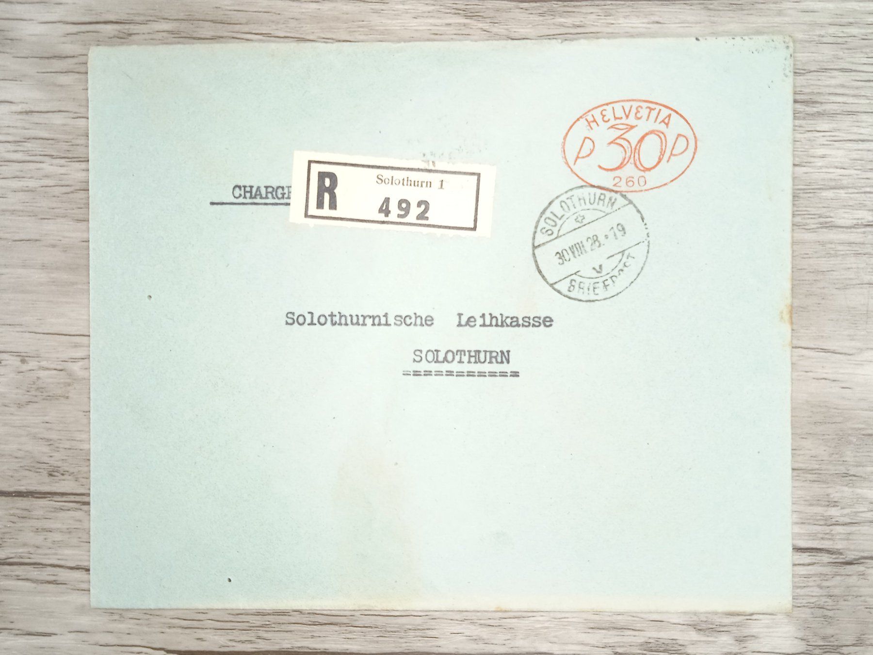 Tutti i francobolli: TR82 Enveloppe + Timbre Suisse 1928 – Usato da Cousset venduto da Patrick_Collections