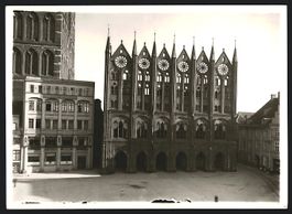 Fotografie Stralsund, das Rathaus am Mar