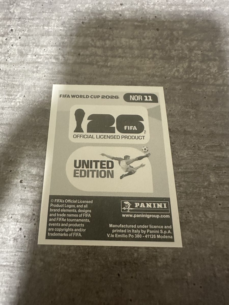 Panini Sammelbilder & Trading cards: NOR 11 , FIFA WORLD CUP 2026 PANINI  – Neu (gemäss Beschreibung) aus Frauenfeld von 1PegPeg1 1
