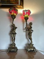 2 Jugendstil Tiffany Lampen Lybelle Messing