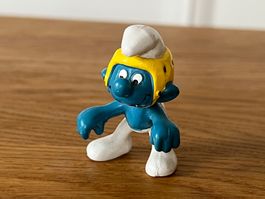 Schlumpf mit Helm 1978 Fahrer PEYO Schleich