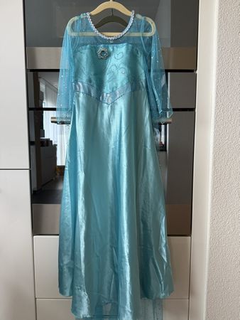 Prinzessinnen Elsa Kleid blau mit Glitzer Grösse 120
