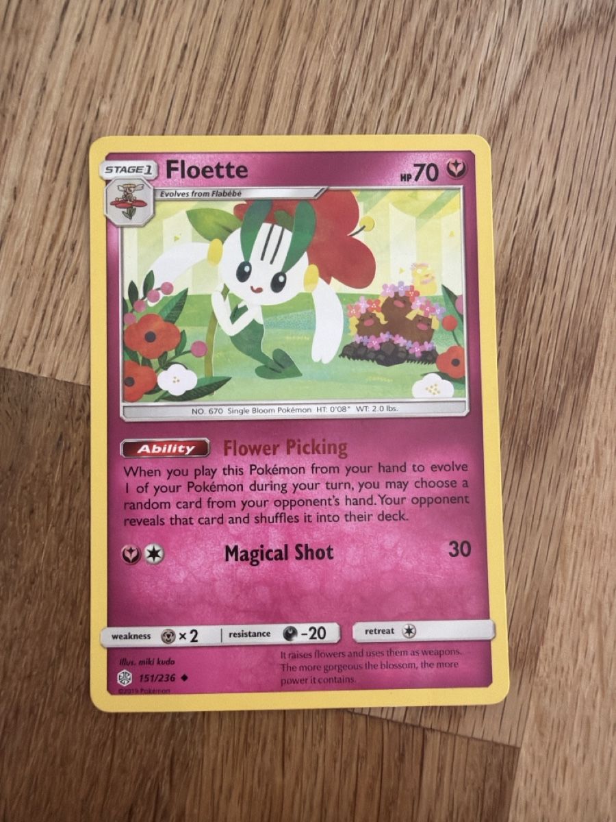 Karten: Floette 151/236 Cosmic Eclipse Pokemon Card NM – Gebraucht aus Uitikon Waldegg von Sa_v9gp