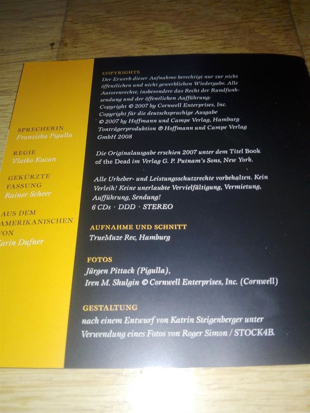Audiolibri: Totenbuch   (Patricia Cornwell)                > 6-CD's < – Usato da St. Gallen venduto da elk2020 4