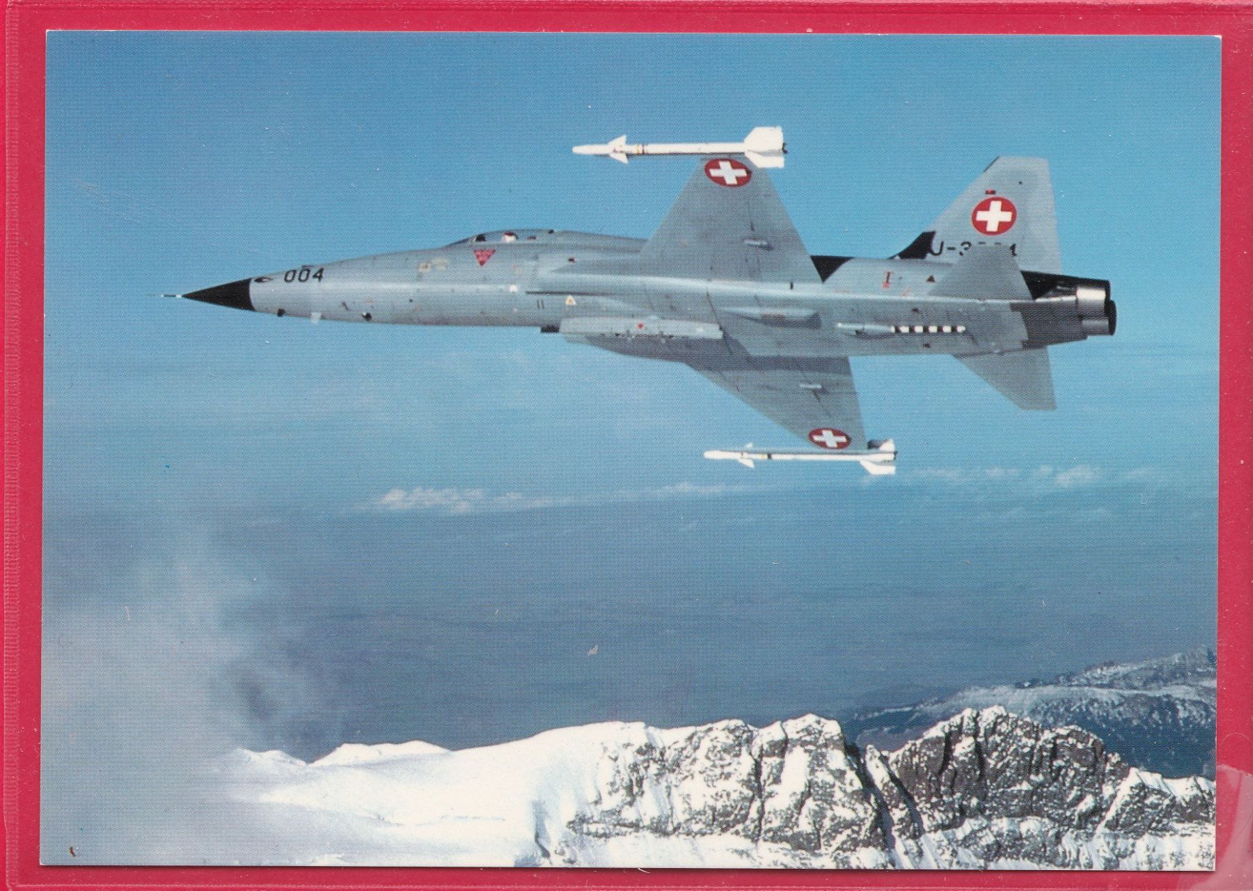 Cartoline postali: F-5 E TIGER II, ÜBER SCHWEIZER ALPEN – Usato da Oberrieden venduto da Gebirgsstelze