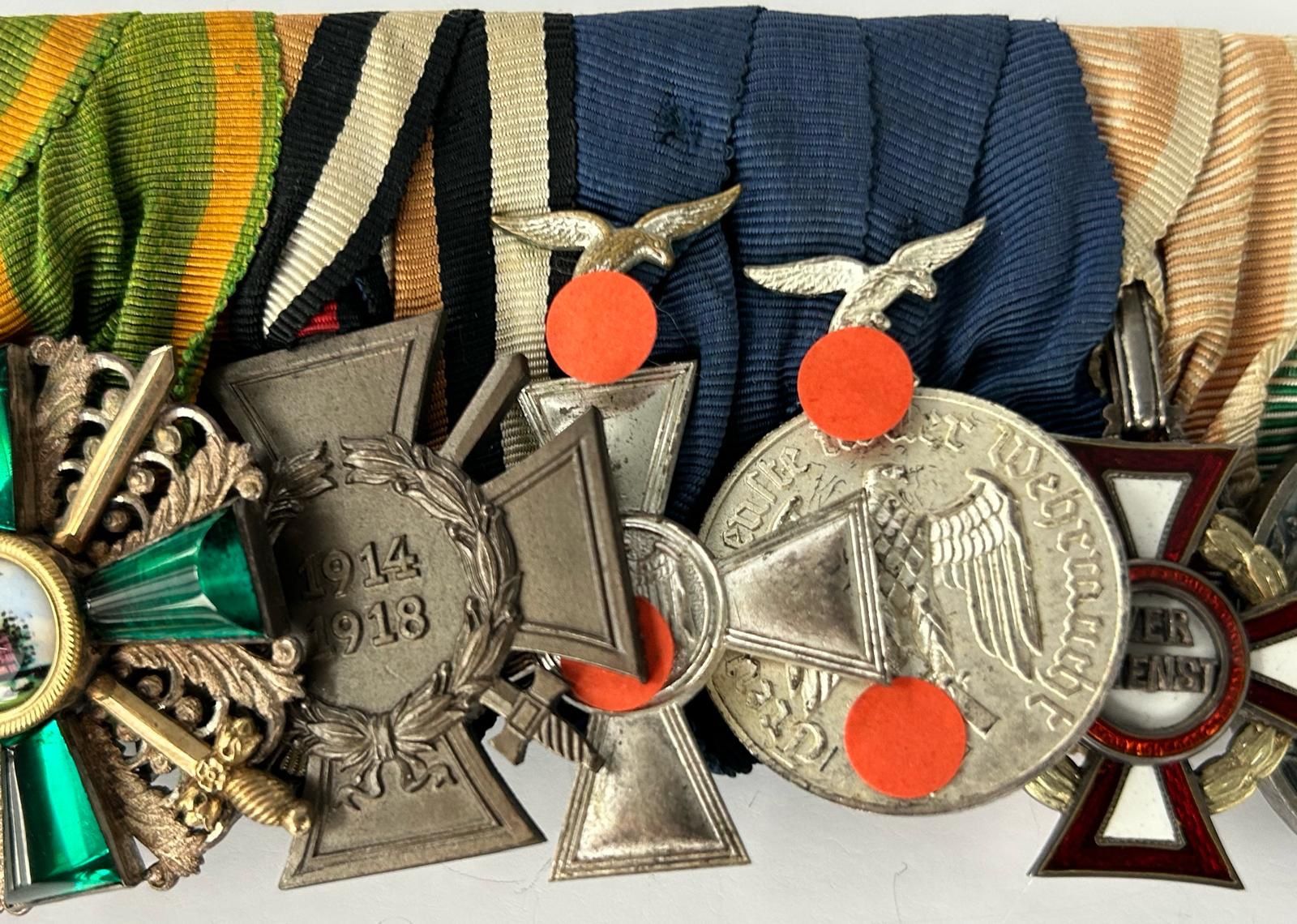 Medaglie: 8-teilige Ordensspange eines LW-Stabsoffiziers – Usato da Pregassona venduto da nara_31 3