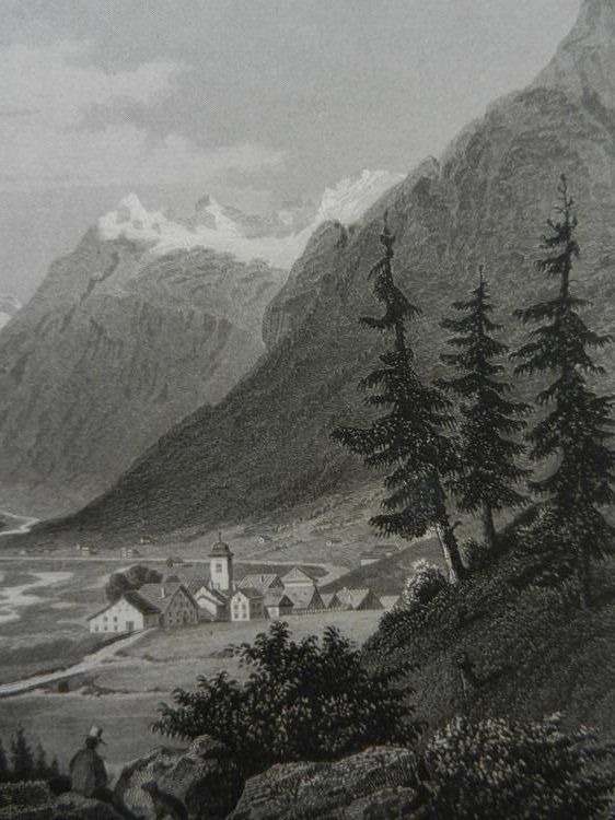 Incisioni: Rheinwaldgletscher Graubünden – Usato da Risch venduto da Antikfee 6
