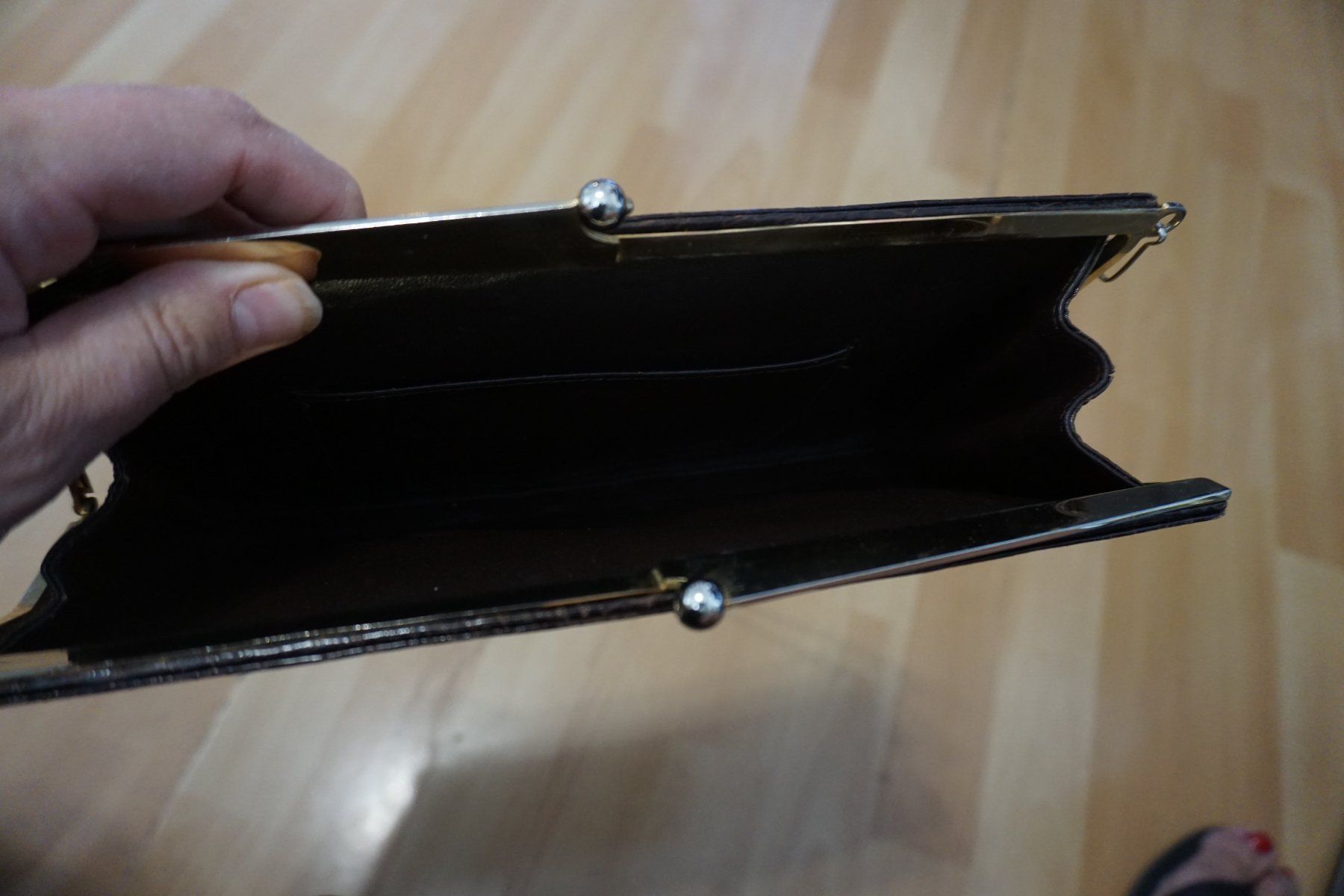 Taschen für Damen: Vintage Handtasche Kroko-Optik, braun – Gebraucht aus Zürich von einalemjena 3