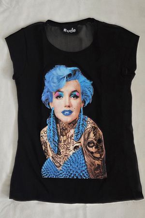 Schwarzes Damen-T-Shirt 