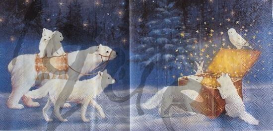 Tovaglioli: Serviette magical winter scene (1236) 2Stk. – Nuovo (secondo la descrizione) da Schlatt TG venduto da kreativ-atelier