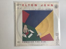 Elton John Single - Little Jeanie / Conquer The Sun