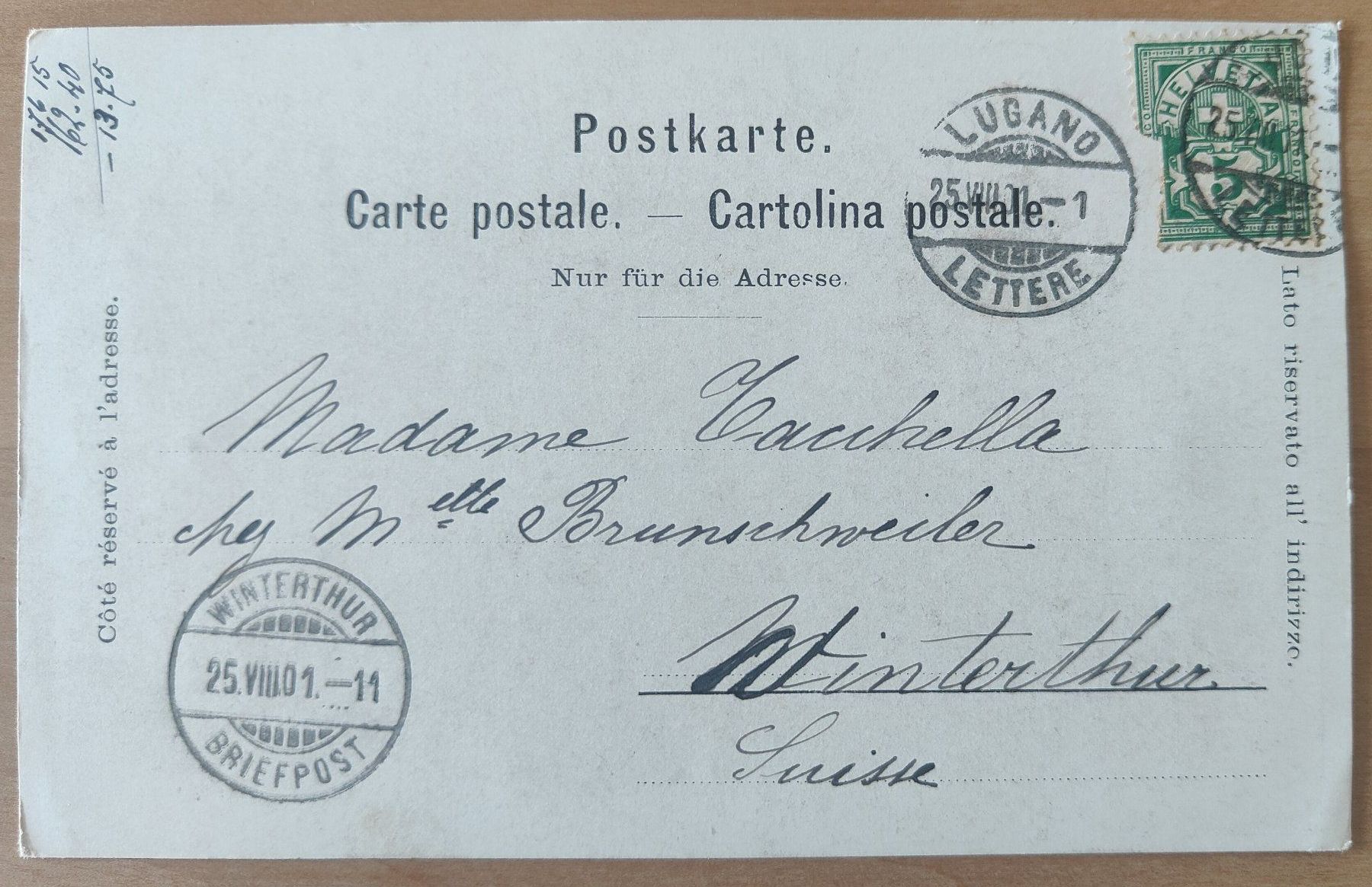 Cartoline postali: Lugano Hotel Victoria um 1900 – Usato da St. Erhard venduto da Chaeferli6 1