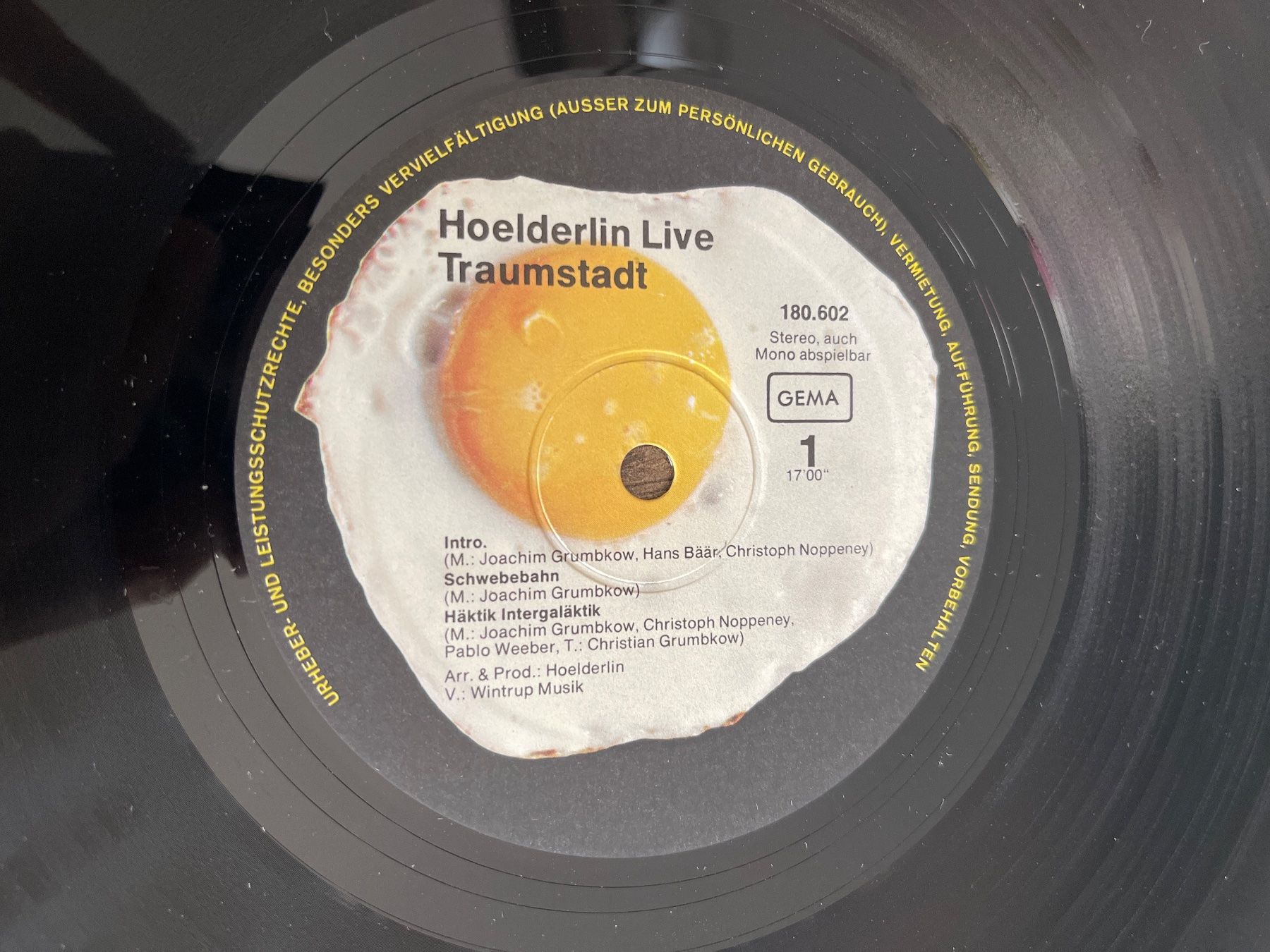 Dischi in vinile: S100/Hoelderlin Live Traumstadt – Usato da Frutigen venduto da Philippe_jsp 2