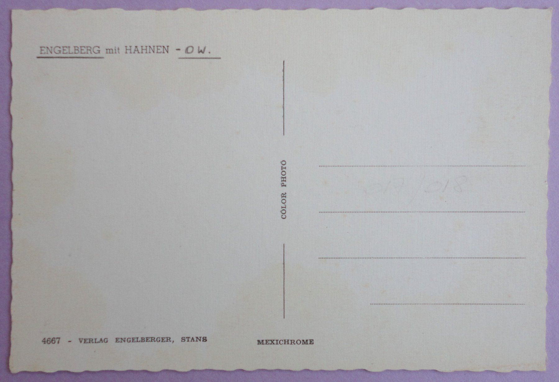 Cartoline postali: Engelberg mit Hahnen – Usato da Fétigny venduto da Billy2miny 1