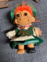 Troll Puppe mit orange-gruenem Haar guter Zustand