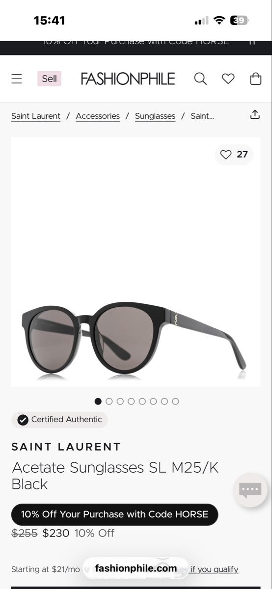 Saint Laurent Occhiali & Lenti: Saint Laurent sunglasses – Nuovo (secondo la descrizione) da Seewen SZ venduto da banzinho 6