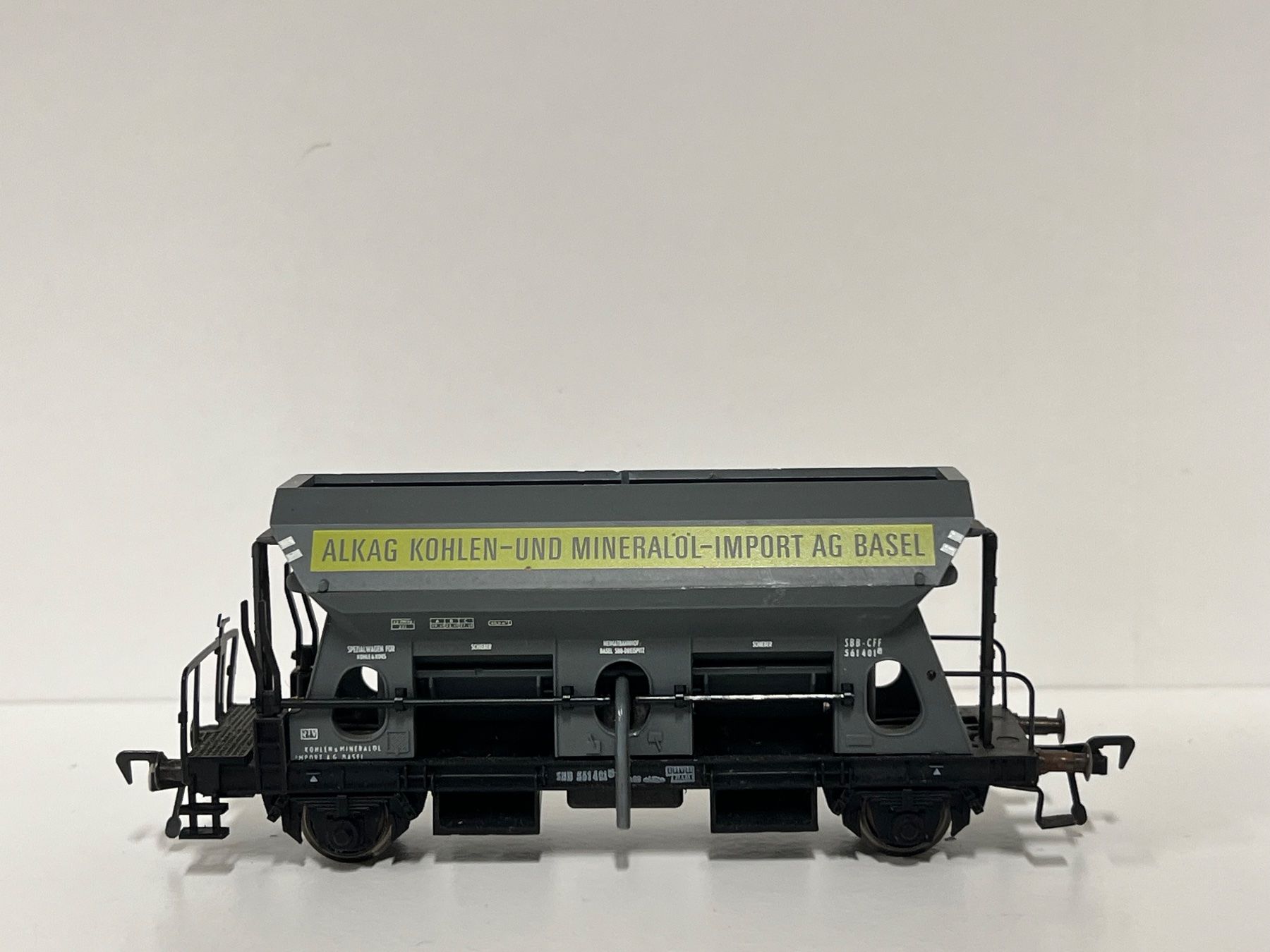 Fleischmann Modellini di ferrovie: Fleischmann SBB CFF Schotterwagen "ALKAG Basel" – Usato da Geroldswil venduto da TopTrain54