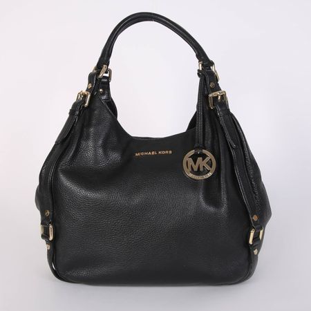 Michael Kors Handtasche Schwarz Leder Gold