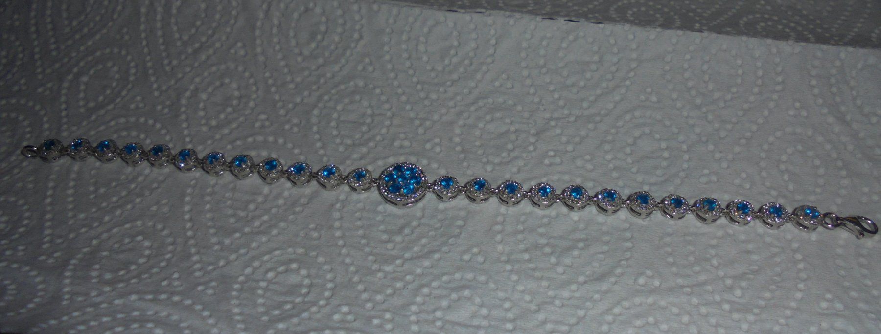 Armbänder & -reifen: Echtschmuck: Neonblauer Apatit-Silberarmband 19 cm – Neu (gemäss Beschreibung) aus Zuchwil von maumauchi 3