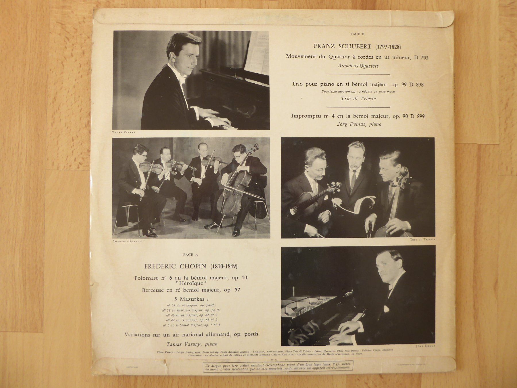 Schallplatten: Chopin -Schubert - Pièces choisies – Gebraucht aus Aeugst am Albis von Drayprescot 1