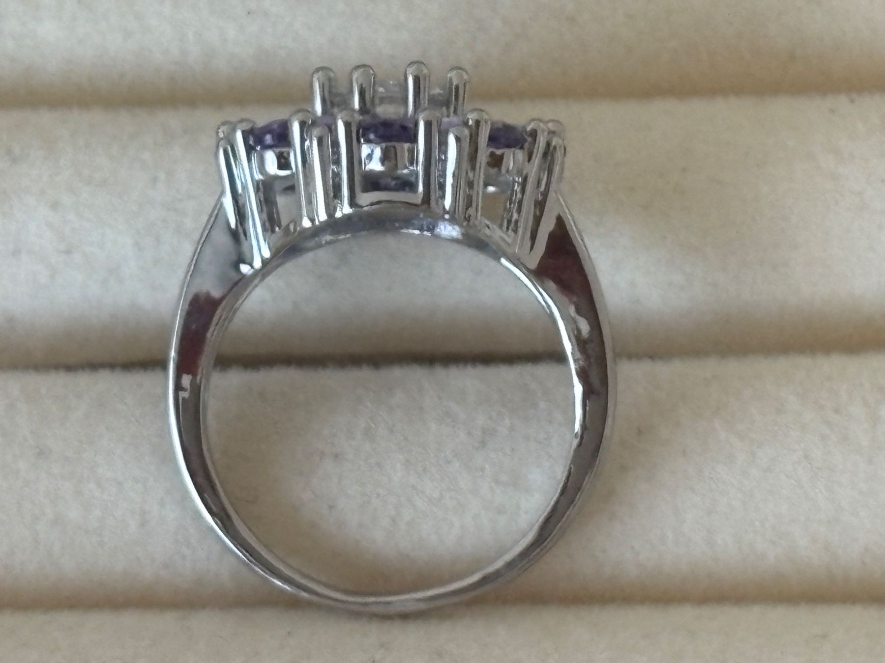 Bagues: Luxus Elegante Gr.19/9 Ring Farbe: Silber/Lilas – Neuf (Voir description) à Biel-Bienne par Roserosse13 2