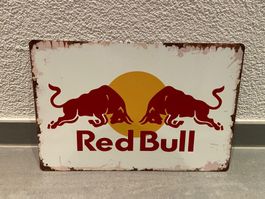 METALL BLECHSCHILD RED BULL  / DER RENNER / 1 STÜCK