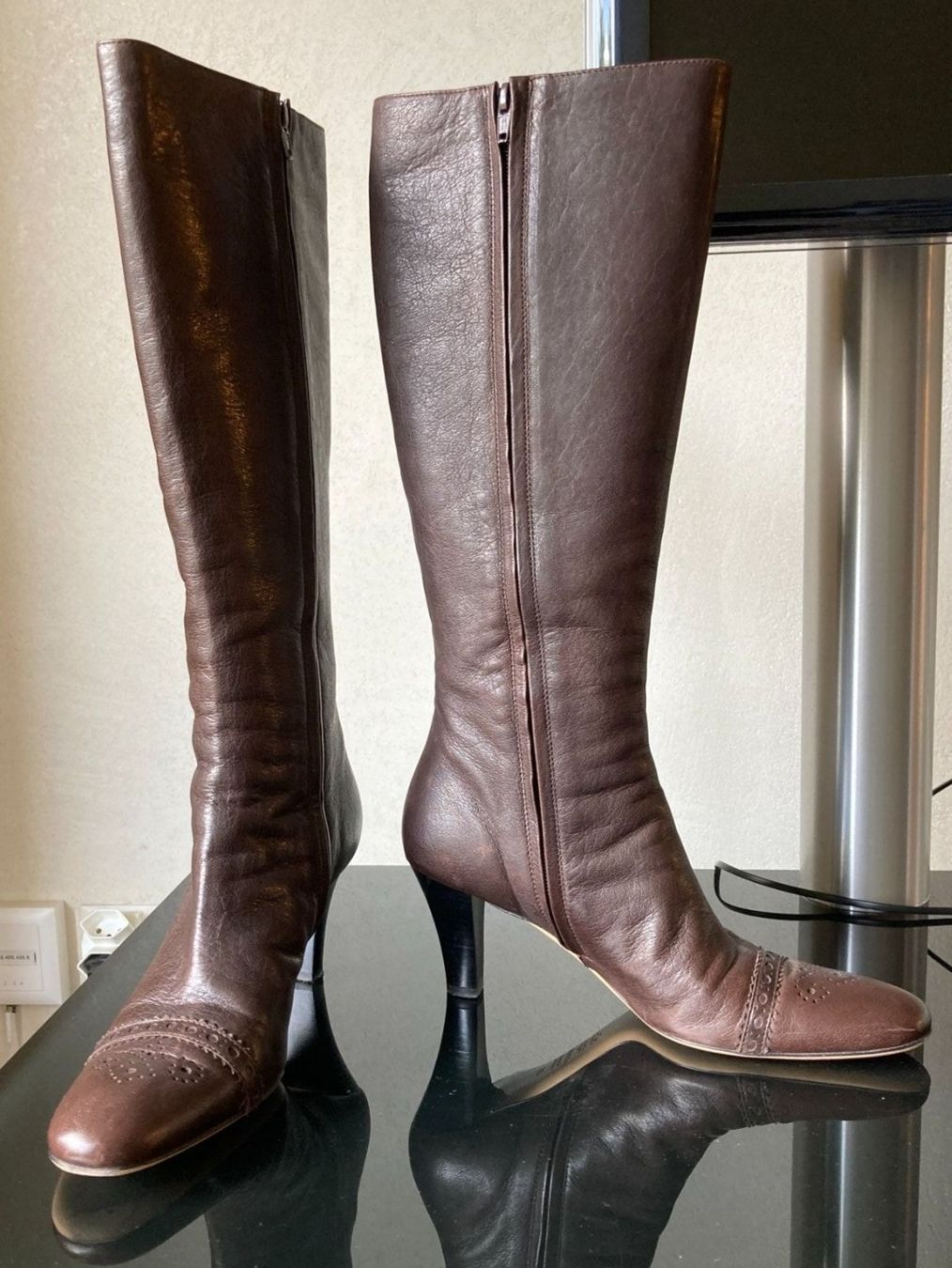 Emma Hope Damenschuhe: Bottes élégantes en cuir Emma Hope T.38 – Gebraucht aus Genève von sunsustains 1