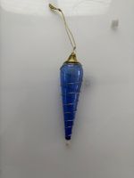 Weihnachten Anhänger blau/gold Tropfenform