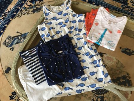 KLEIDERPAKET SOMMER GIRL, GR. 7/8 JAHRE, BIMBUS, 6 TEILE