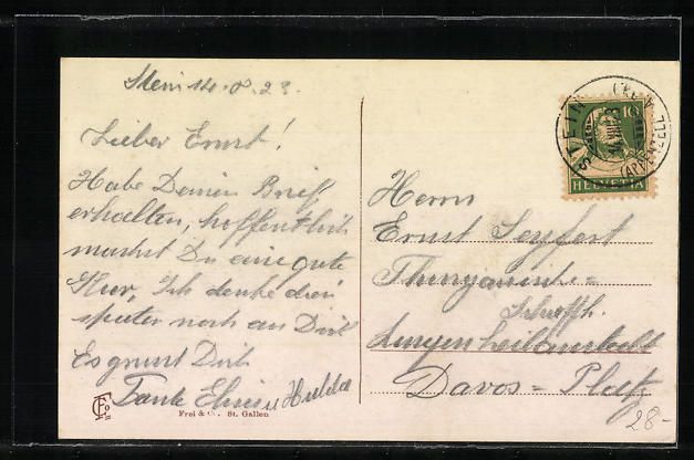 Cartoline postali: Haslen, Blick über den kleinen Ort zur  – Usato da Berlin venduto da bartko-reher 1