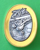 Basel Fasnachtsplakette Gold 1989 mit Nadel