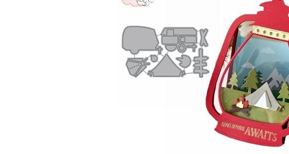 Sciablone: Neues mini Stanzschablonenset Camping, zelten – Nuovo e nell'imballaggio originale da Effretikon venduto da wenuss 4