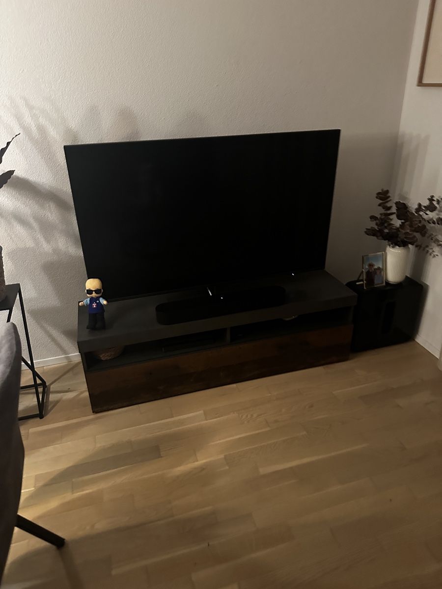 Mobili TV: TV-Möbel mit Holzfront und Ablagefach dunkelgrau – Usato da Kriens venduto da Valentino1291 2