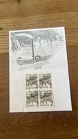 Seltene Ansichtskarte mit Schiff & Briefmarken, Sammlerstück