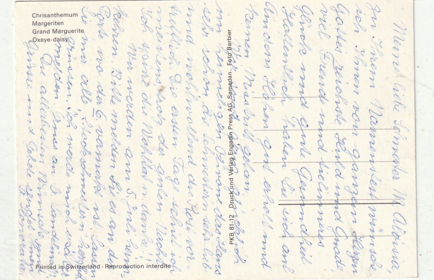 Cartoline postali: Blumenkarte – Usato da Lumbrein venduto da made02 1