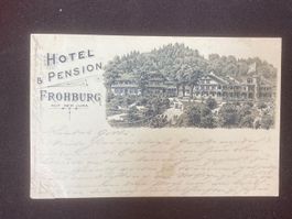 antike Postkarte - Hotel Frohburg -Jura  1893