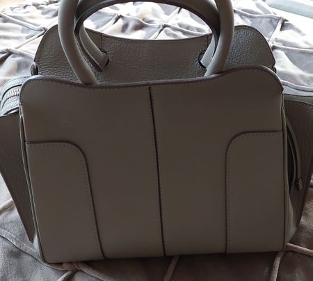 Stylische Ledertasche Taupe Modell wie Tods- NEU