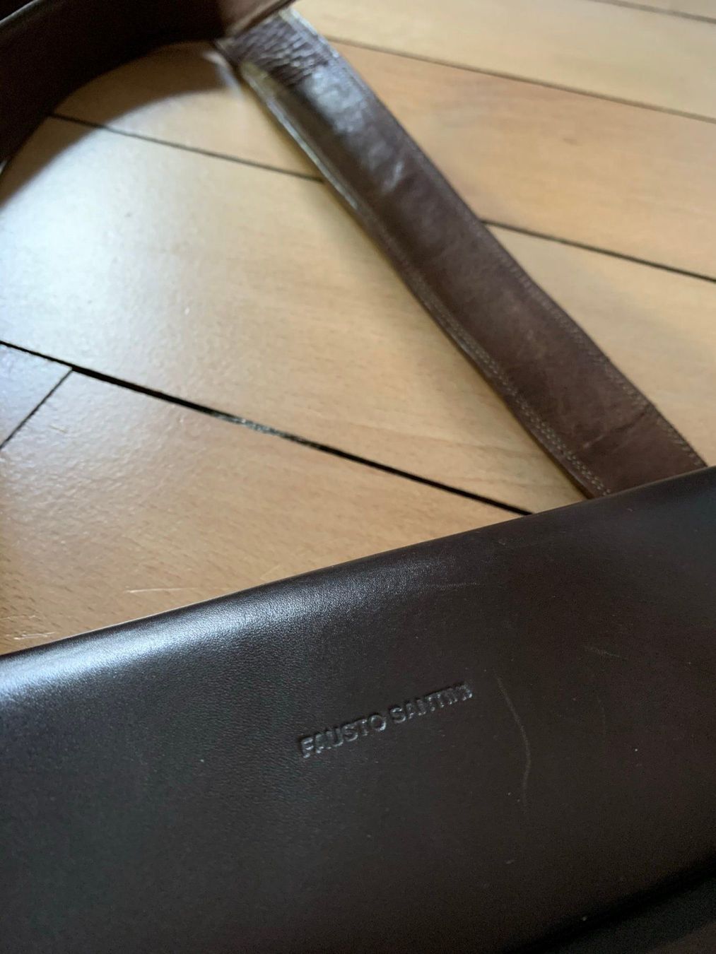 Sacs femmes: FAUSTO SANTINI Leder Tasche dunkelbraun – D'occasion à Zürich par Diazaio 2
