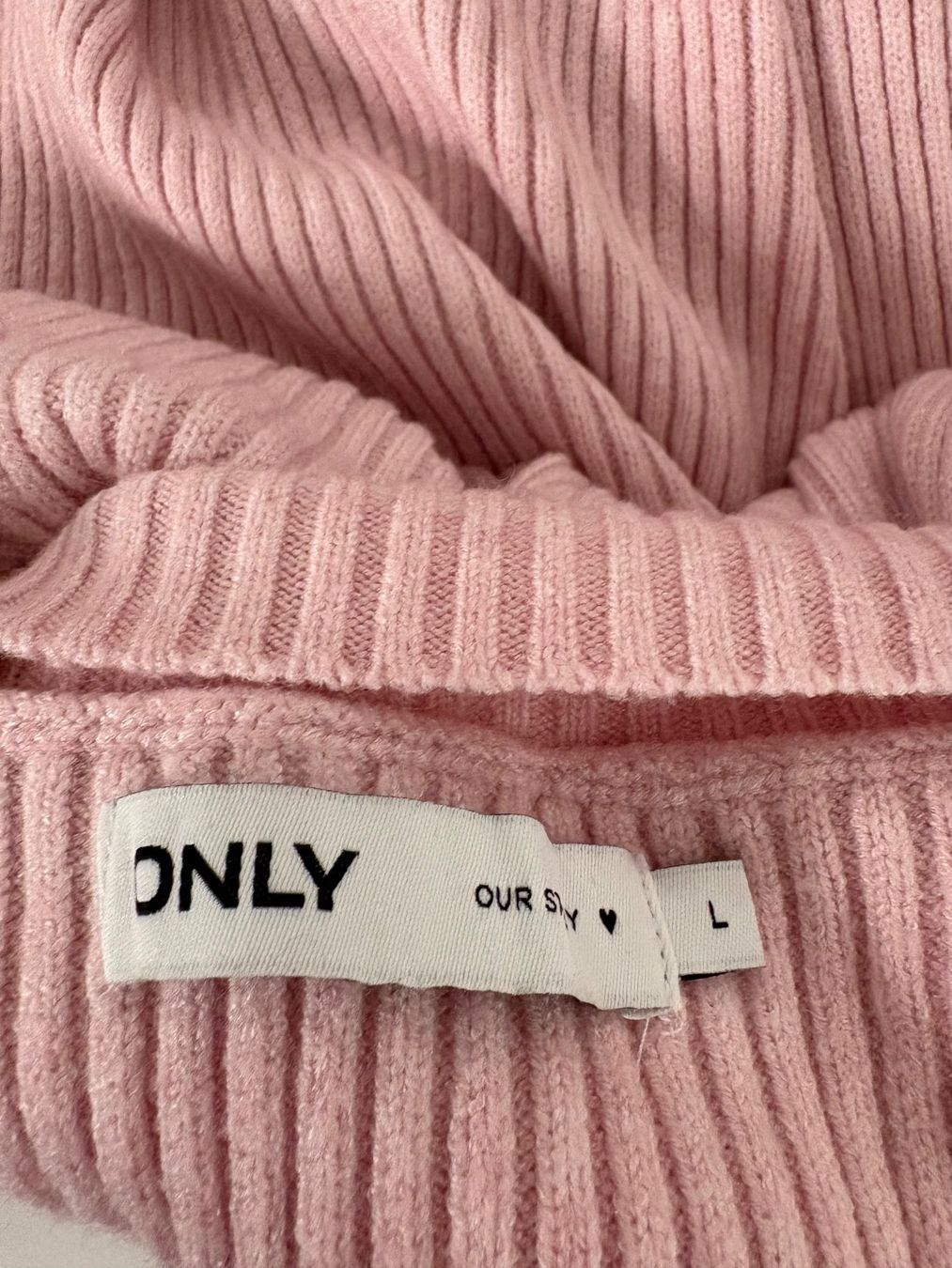 Only Maglioni & Felpe: Only rosa Strickpullover Stehkragen L Viskose gerippt – Nuovo (secondo la descrizione) da Regensdorf venduto da secondchancefashion 3