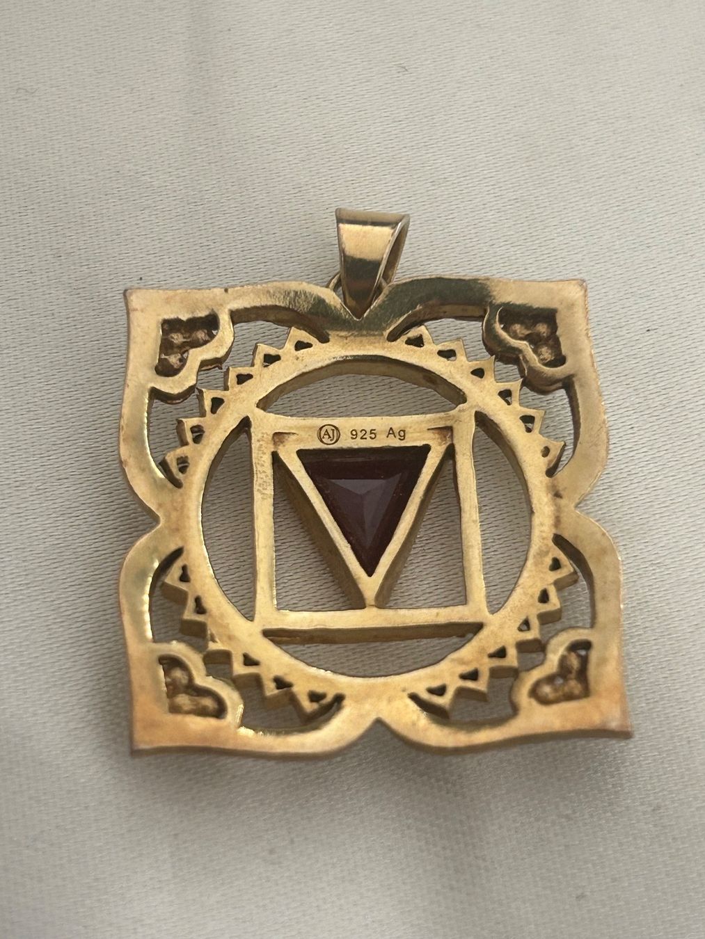 Ciondoli: CHAKRA Anhänger 925 Silber Muladhara Chakra mit Rubin – Usato da Bern venduto da FreitagsSachen22 8
