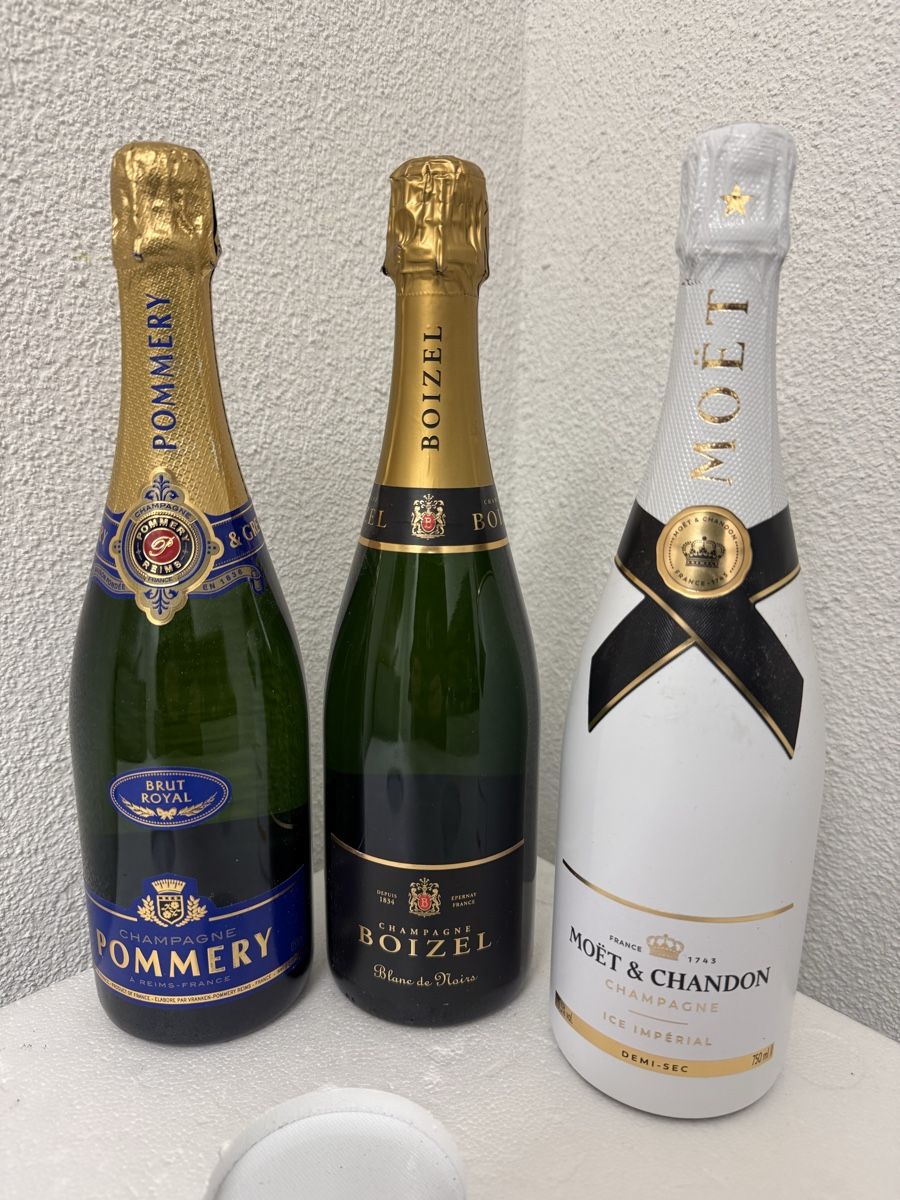 Vino: Champagner-Set: Moët Ice, Boizel, Pommery – Nuovo (secondo la descrizione) da Goldach venduto da Messerguru
