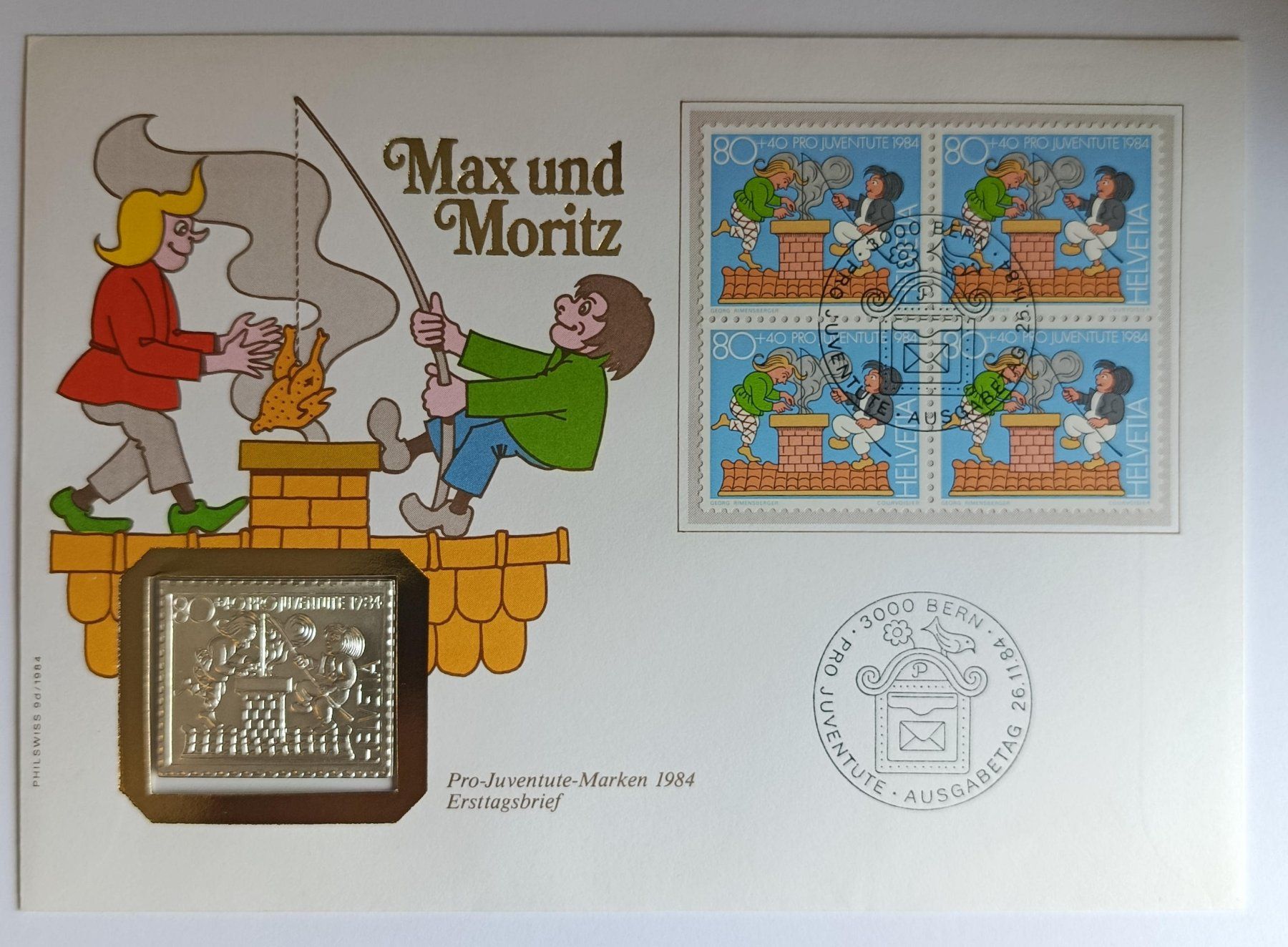 Médailles: Numisbrief Max und Moritz mit Silbermedaille ab 1 Fr. !! – D'occasion à Luzern par Vreneli_1