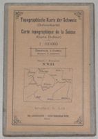 Dufourkarte / Topogr. Karte der Schweiz Blatt XXII, 1926