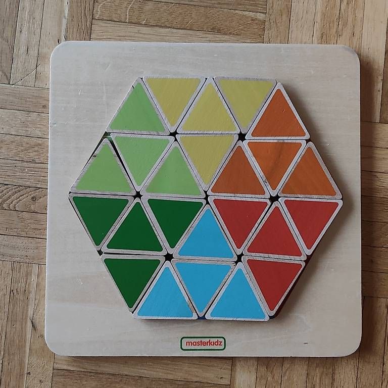 Puzzles: Puzzle Hexagone Triangles Colorés (Masterkidz) – D'occasion à Renens VD par sin_sdr6