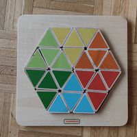 Puzzle Hexagone Triangles Colorés (Masterkidz)