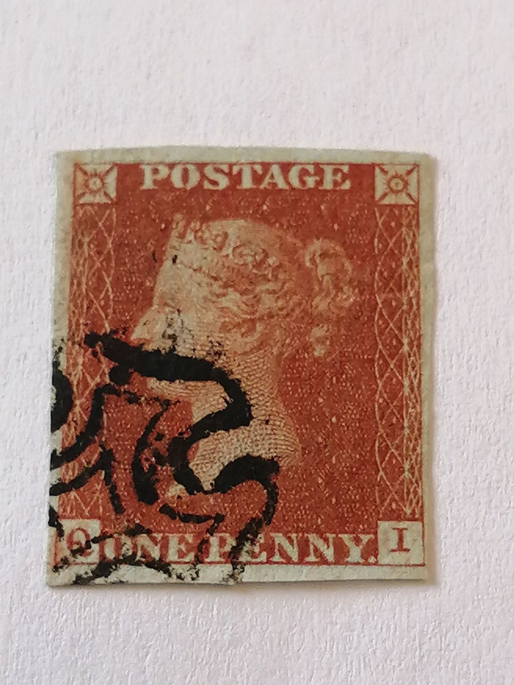 Alle Briefmarken: One Penny Red 1841, Platte 42 – Gebraucht aus Happerswil von tschergi
