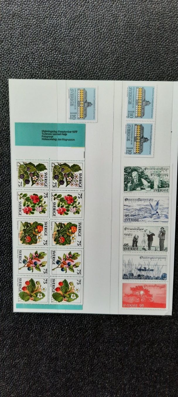 Alle Briefmarken: Svenska Frimärken 1977 – Gebraucht aus Alt St. Johann von tury38 3